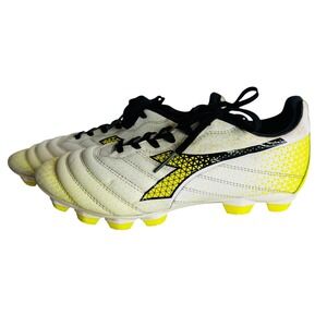 Diadora Youth 5.5 Brasil Elite GR Soccer‎ Cleats Shoes White Yellow Football